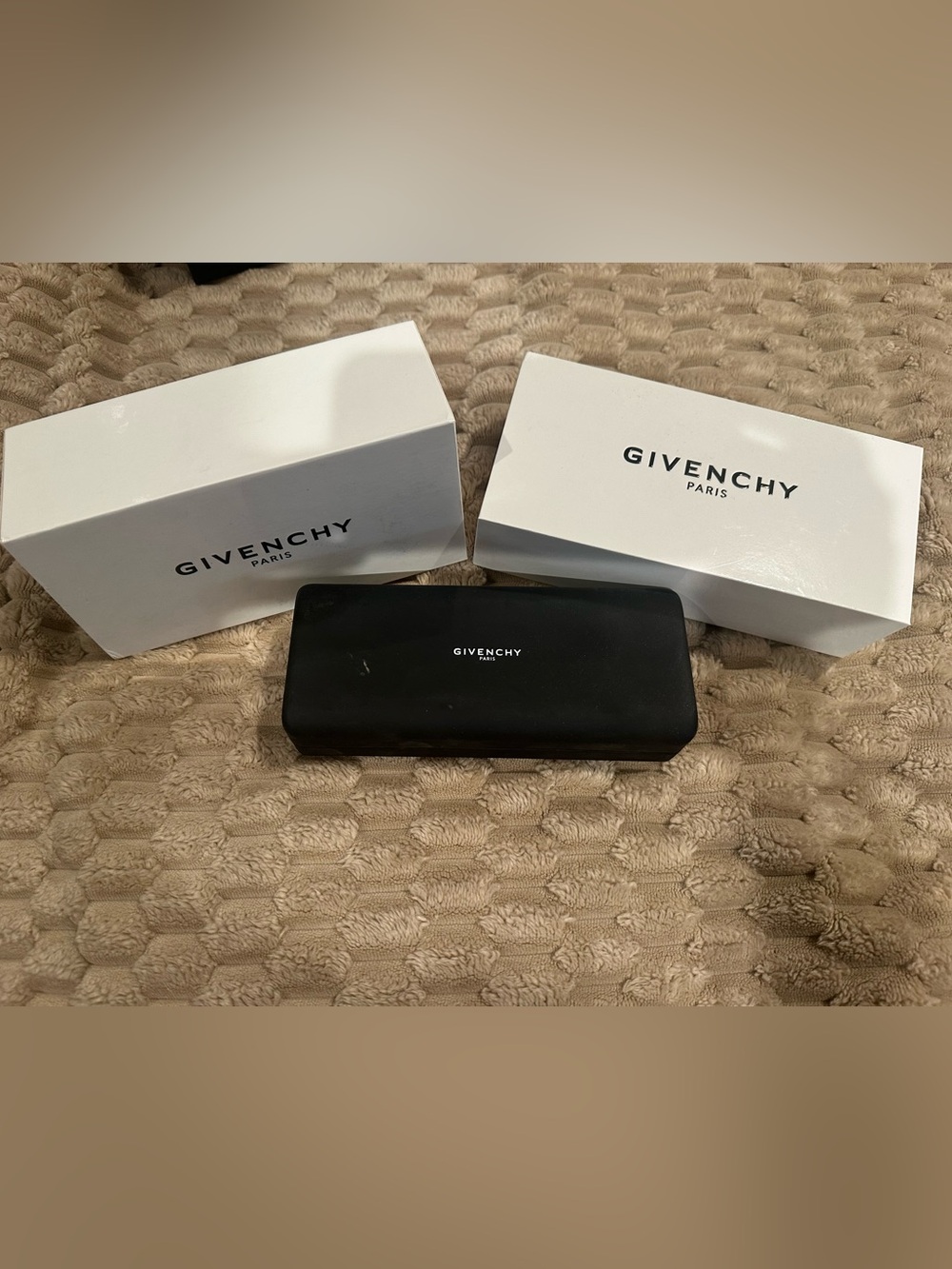 Givenchy Black Eyewear Case with White Logo